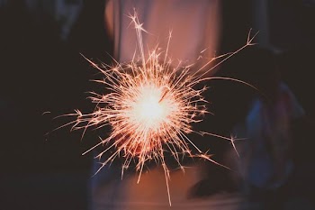 timelapse photography of sparkler