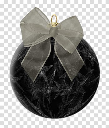 Timeless XmasGothic, Black Christmas ball transparent background PNG clipart