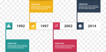 Timeline Template Infographic - Color box flag timeline 