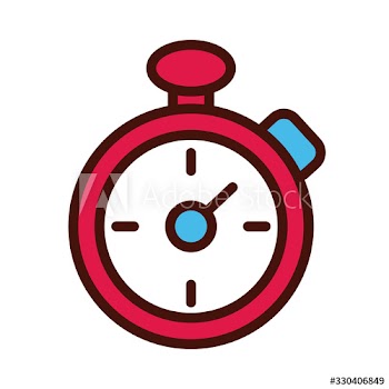 timer chronometer line and file icon
