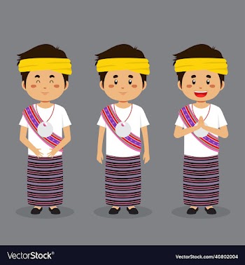 timor leste character with various expression