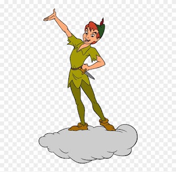 Tinkerbell Peter Pan Clip Art - Peter Pan On A Cloud