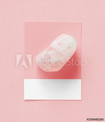 Tiny piece of a pink ameble