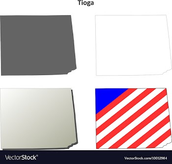 Tioga Map Icon Set vector image