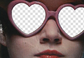 Tipo , gray heart novelty sunglasses with pink frames transparent background PNG clipart