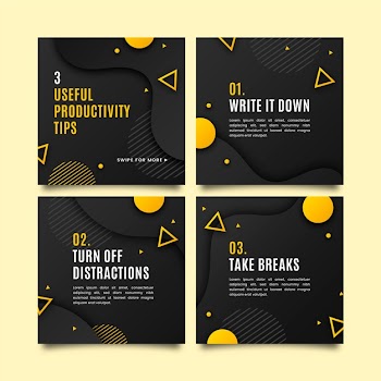 Tips instagram post collection Free Vector