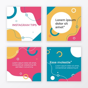 Tips instagram post collection Free Vector