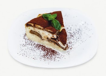 Tiramisu cake on plate collage | Free PSD - rawpixel