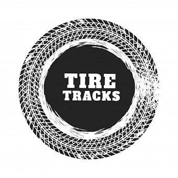 Tire track circle background design Free Vector