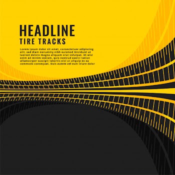 Tire track marks background design Free Vector