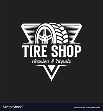 tires logo design template silhouette wheel