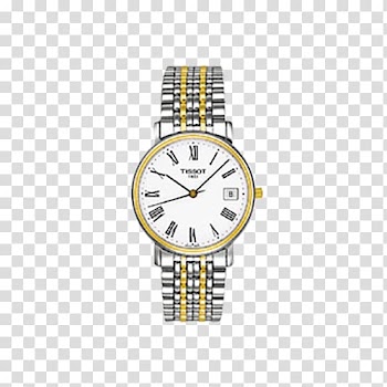 Tissot Watch Jewellery Quartz clock Movement, Citizen watch gold coffee color men's watches male table transparent background PNG clipart