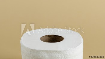 Tissue paper on yellow background