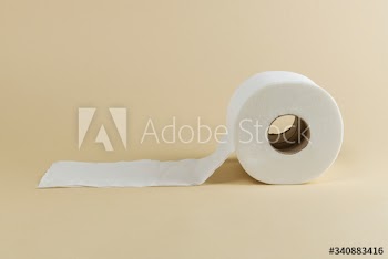 Tissue paper on yellow background