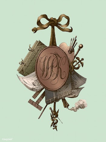 Title vignette with monogram W.P.K. (1808) by.. | Free stock vector - 481449