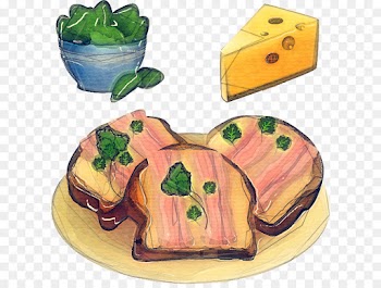 Toast, Bacon, French Fries, Food, Dish PNG