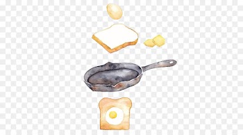 Toast Fried egg Breakfast Watercolor painting - Bread breakfast color paintings material picture 