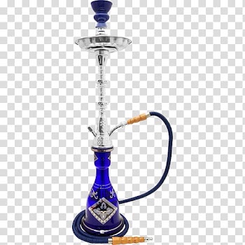Tobacco pipe Hookah Smoking pipe Pipe smoking Cobalt blue, hookah smoker transparent background PNG clipart