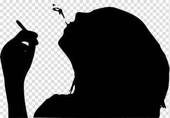 Tobacco smoking Silhouette , Silhouette transparent background PNG clipart