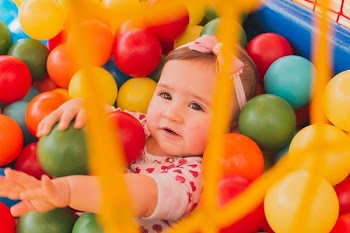 Toddler Girl's in Pool Ball