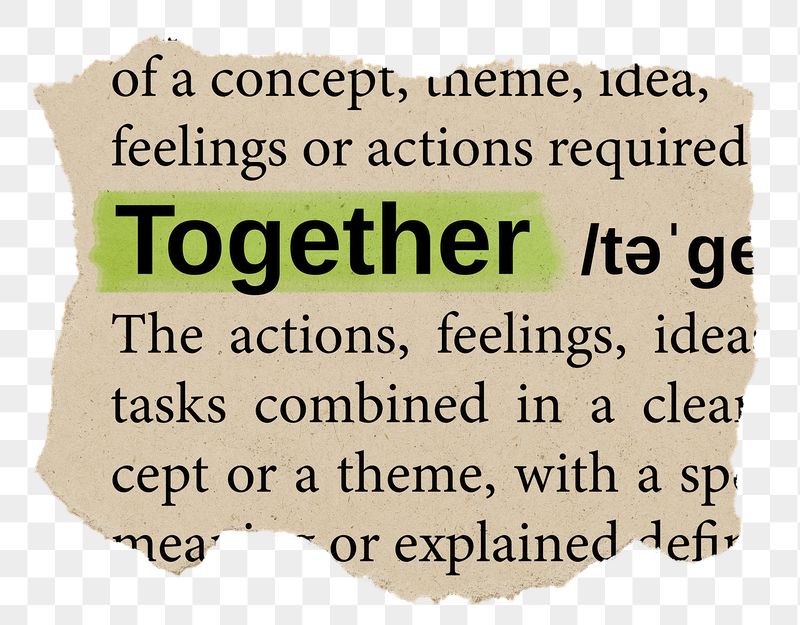 Together png word sticker, torn | Free PNG - rawpixel