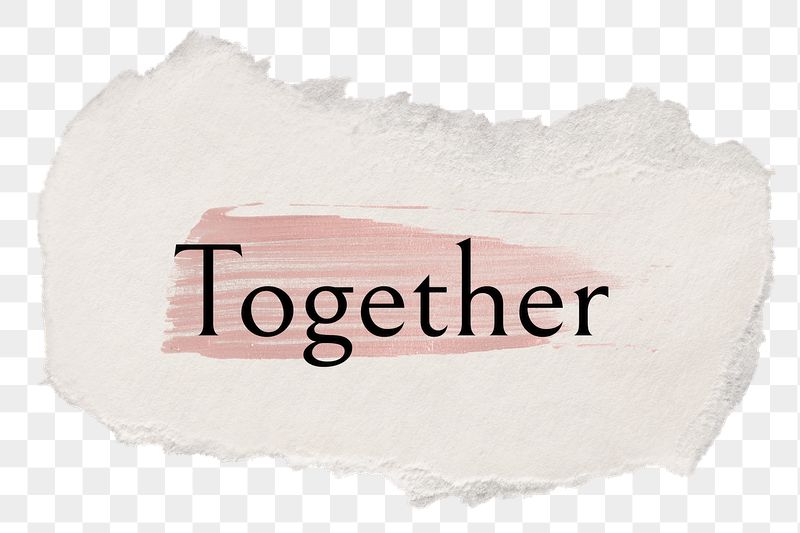 Together png word sticker typography, | Free PNG - rawpixel