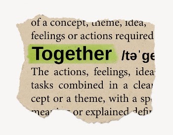 Together ripped dictionary, editable word | Free PSD - rawpixel