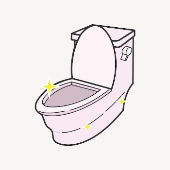 Toilet clipart, sanitary ware illustration | Free Vector - rawpixel