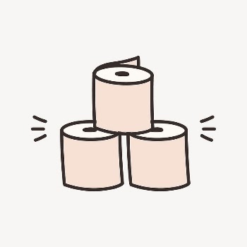 Toilet paper doodle collage element | Free Vector - rawpixel