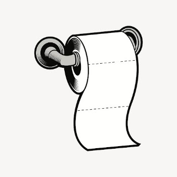 Toilet paper sticker, object illustration | Free PSD - rawpixel
