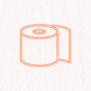 Toilet tissue roll neon sign vector | Free  vector - 2306237