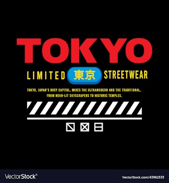 tokyo colorful typography streetwear style