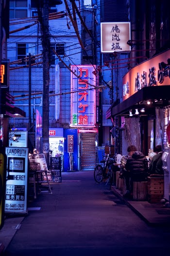 Tokyo has particularly compelling night sights. I wanted to capture this feeling here. 