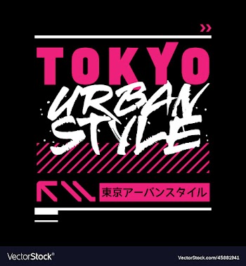 tokyo japan typography slogan streetwear y2k style