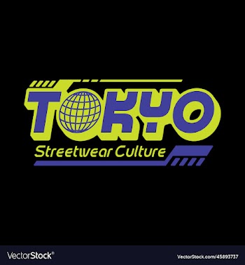 tokyo japan y2k streetwear style slogan typography