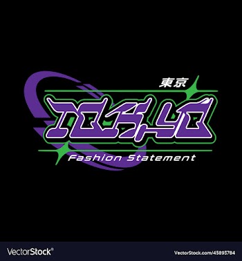 tokyo japan y2k streetwear style slogan typography