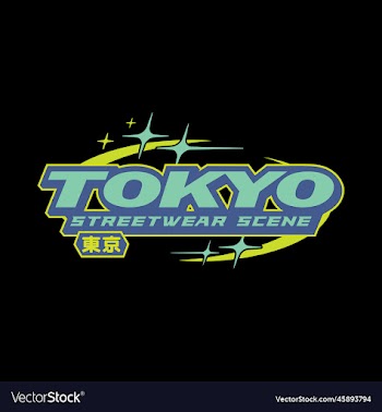 tokyo japan y2k streetwear style slogan typography