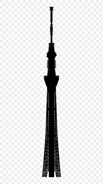 Tokyo Tower png landmark silhouette, | Free PNG - rawpixel