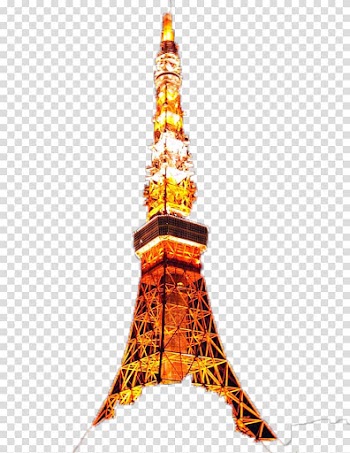 Tokyo Tower u4e1cu4eacu5854, Japan Tokyo Tower Night transparent background PNG clipart