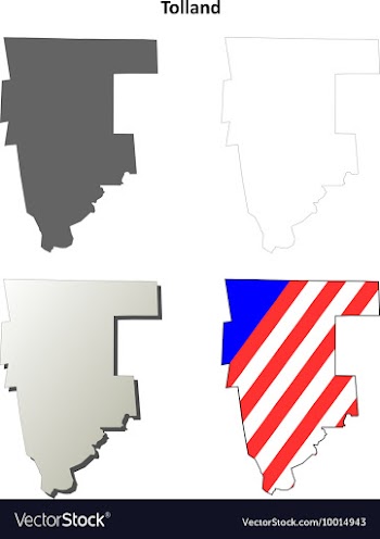 Tolland Map Icon Set vector image