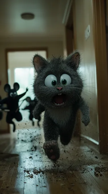 Tom the Cat in Hilarious Chase with Ninja Mice Tom the Cat in Hilarious Chase with Ninja Mice