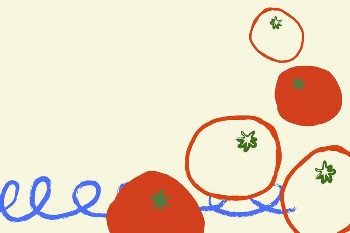 Tomato doodle background, cute fruit | Free PSD - rawpixel