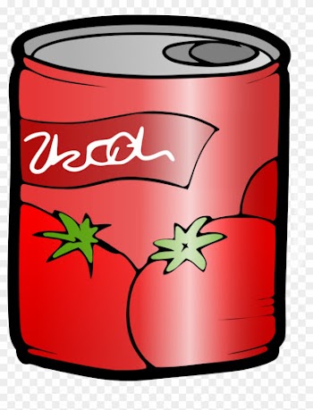 Tomato Juice Can Vector Clipart - Can Food Clip Art