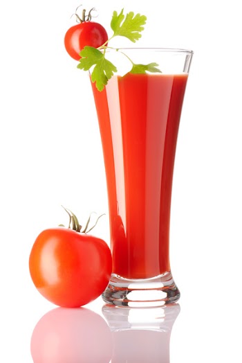Tomato juice isolated on white