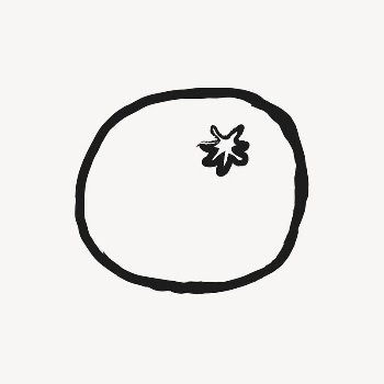 Tomato sticker, vegetable doodle in black | Free Vector Illustration - rawpixel