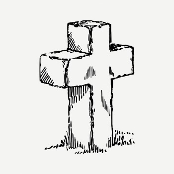 Tomb cross drawing, vintage religious | Free PSD - rawpixel