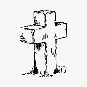 Tomb cross drawing, vintage religious | Free Vector - rawpixel