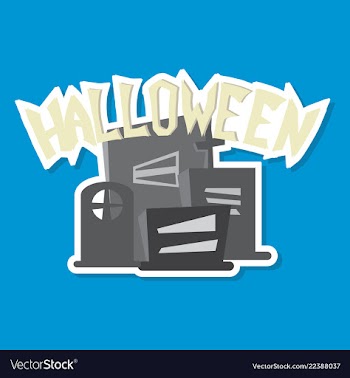 Tombstone made from stone and looking very old vector image