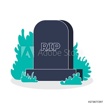 Tombstone on the grave