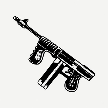 Tommy gun drawing, weapon vintage | Free PSD - rawpixel
